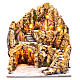 Otoczenie podświetlane stajenka sceny narodzin Jezusa i domy, 40x35x40 cm, szopka z Neapolu s1