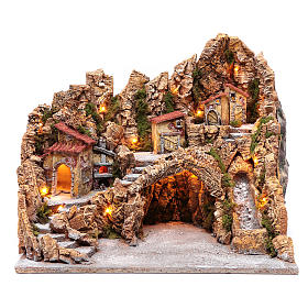 Presépio Napolitano: Cabana natividade ribeira e forno presépio napolitano 45x50x40 cm