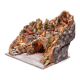 Presépio Napolitano: Cabana natividade ribeira e forno presépio napolitano 45x50x40 cm