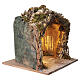Cueva iluminada madera y corcho belén napolitano 30x30x30 cm s3