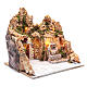 Nativity scene setting with fountain and gate 30x35x30 cm s3