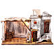 Krippenszene mit Haus und Hütte im arabischen Stil 30x40x25 cm für neapolitanische Krippe s1