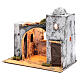Hütte mit Tür und Bogen für neapolitanische Krippe, 30x30x20 cm s2