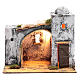 Ambientación árabe puerta y cabaña belén Nápoles 30x30x20 cm s1