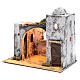 Neapolitan nativity scene Arabian style setting with door and hut 30x30x20 cm s2
