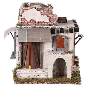Neapolitan nativity scene Arabian style house with doors and windows 30x30x25 cm