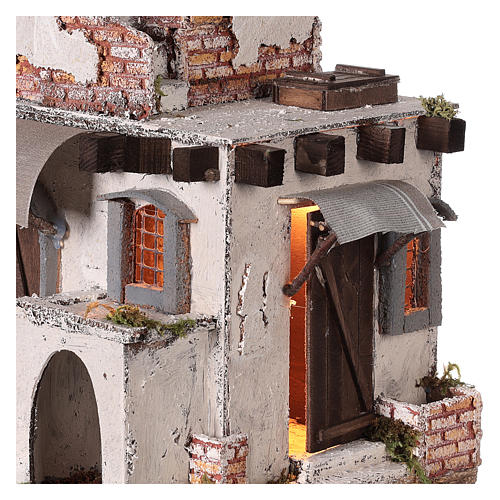 Maison arabe portes et fenêtres 28,3x30x25,2 cm crèche de Naples 2