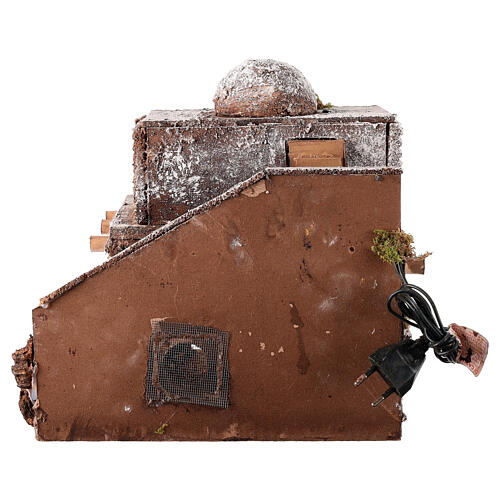 Casa araba scale e arco presepe napoletano 30x25x20 cm 6