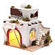 Neapolitan nativity scene Arabian style house with arch and stairs 30x25x20 cm s2