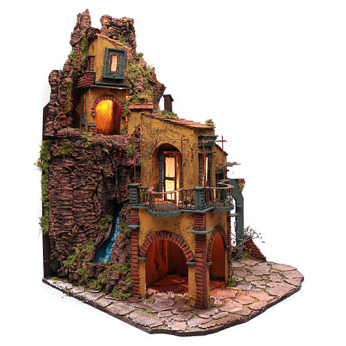 Neapolitan nativity scene sheltered style 85x60x70 cm 3