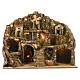 Neapolitan nativity scene setting with hut, stream and mill 55x70x60 cm s1