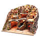 Neapolitan nativity scene setting with stable, river and wind mill s2