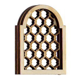 Ventana árabe de madera elaborada belén napolitano
