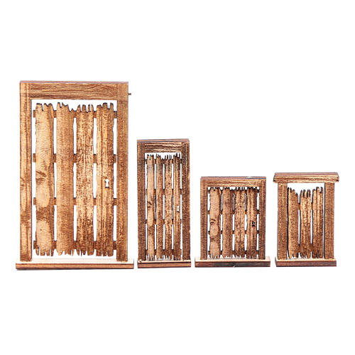 Puerta ruina set 4 piezas belén napolitano hecho con bricolaje madera 1