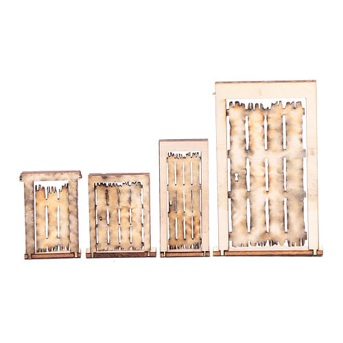 Puerta ruina set 4 piezas belén napolitano hecho con bricolaje madera 2
