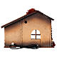 Nativity scene hut with fire 30x40x25 cm s5