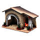 Nativity scene hut with fire 30x40x25 cm s2