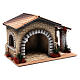 Nativity scene hut with fire 30x40x25 cm s3