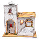 Neapolitan nativity scene Arabian house  35x30x20 cm with light and domed roof s1