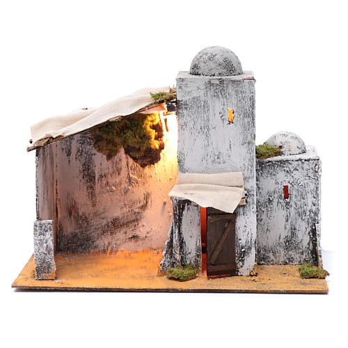 Neapolitan nativity scene setting Arabian hut 30x35x20 cm 1