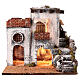 Casa araba bianca con scala e capanna 35x35x25 cm presepe di Napoli s1