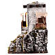Casa araba bianca con scala e capanna 35x35x25 cm presepe di Napoli s3