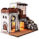 Casa araba bianca con scala e capanna 35x35x25 cm presepe di Napoli s4