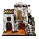 Neapolitan nativity scene setting Arabian house with stairs and hut 35x35x25 cm s1