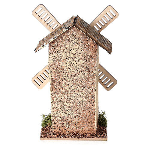 Nativity scene windmill in cork 10x5x5 cm 4