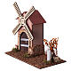 Nativity scene windmill in cork 20x15x25 cm s2
