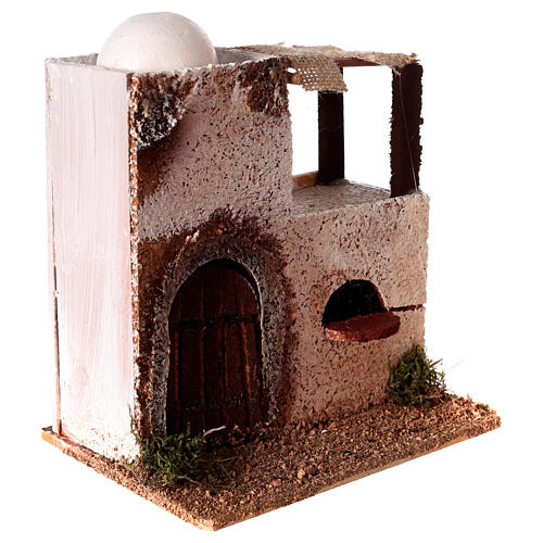 Wooden Arabian house for nativity scene (assorted models) 20x15x10 cm 3