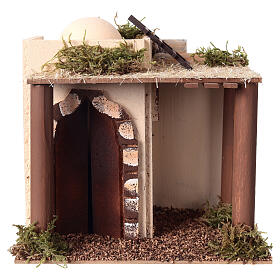 Maison arabe en bois pour crèche diff. modèles 18x16x12 cm