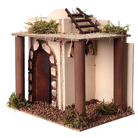 Wooden Arabian house for nativity scene (assorted models) 20x15x10 cm