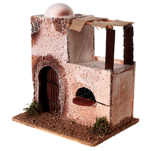 Wooden Arabian house for nativity scene (assorted models) 20x15x10 cm 2