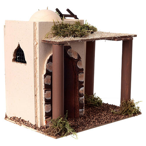 Wooden Arabian house for nativity scene (assorted models) 20x15x10 cm 3