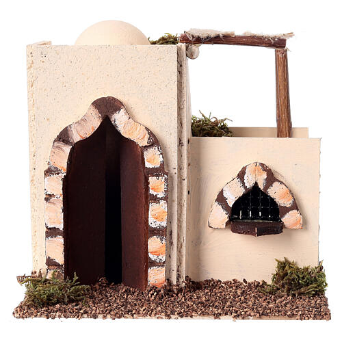 Wooden Arabian house for nativity scene (assorted models) 20x15x10 cm 4