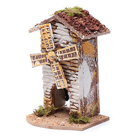 Moinhos para Presépio: Moinho de vento cortiça eléctrico presépio 15x10x10 cm