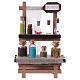Banco della farmacia con barattoli cristallo presepe 15x10x5 s1