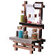Banco della farmacia con barattoli cristallo presepe 15x10x5 s2