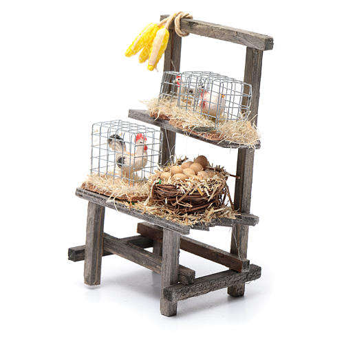 Banchetto delle gabbie presepe 15x10x5 2