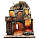 Neapolitan nativity scene setting house hut and fireplace with light 115x80x60 cm s1