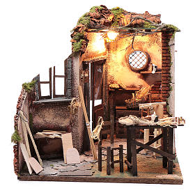 Scène menuisier crèche 24 cm de Naples