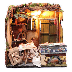 Presepe Napoletano: Ambientazione forno presepe 24 cm di Napoli Presepe Napoletano: Ambientazione forno presepe 24 cm di Napoli