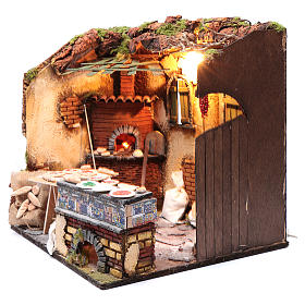 Presepe Napoletano: Ambientazione forno presepe 24 cm di Napoli Presepe Napoletano: Ambientazione forno presepe 24 cm di Napoli