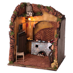 Décor intérieur maison 45x41x40,5 cm crèche Naples 24 cm