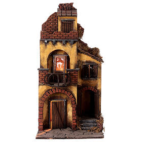 Casa balcón y cabaña 50x25x25 cm belén Nápoles