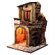 Casa balcone e capanna e tettoia 40x25x25 cm presepe Napoli s2