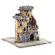 Neapolitan nativity scene castle with two towers and arch  15x15x15 cm s3
