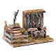 Nativity scene fountain with pump on rocky wall and roof s3