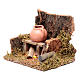 Setting with jug on trembling fire  10x10x10 cm for nativity scene s2